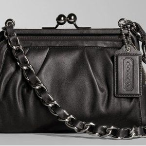 Coach "Parker" Bag.  Kisslock Center Closure w/ Double Side Zips